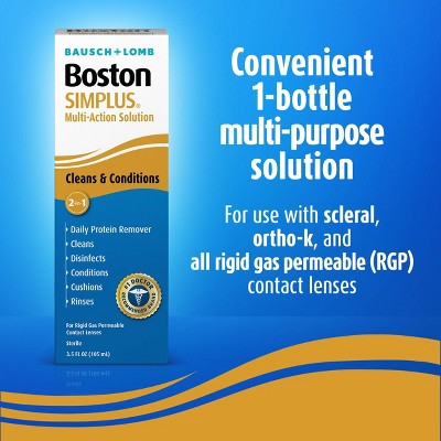 Boston Simplus Hard Contact Lens Solution to Clean and Condition RGP Lenses - 3.5 fl oz