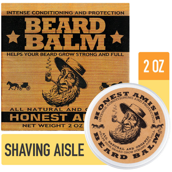 Honest Amish All Natural & Organic Beard Balm, 2 Oz
