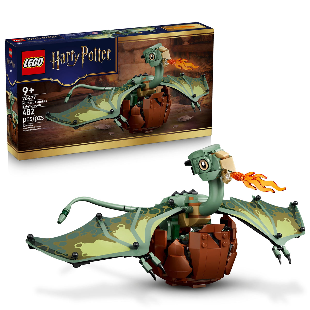 LEGO Harry Potter Norbert: Hagrid's Baby Dragon Collectible Building Toy 76477, Ages 9+