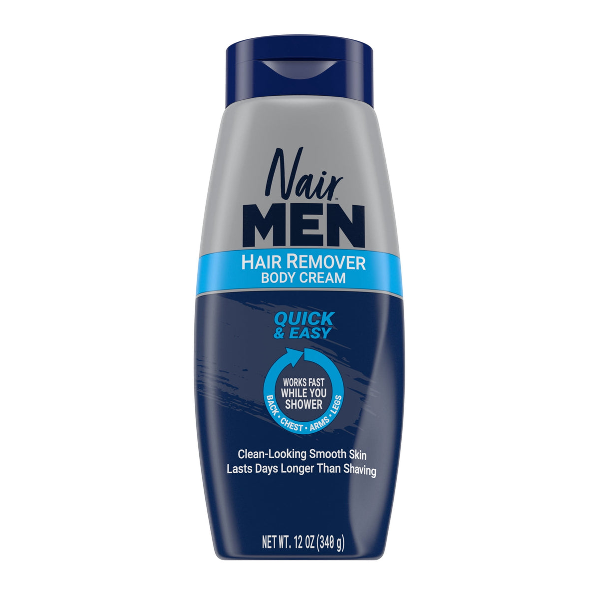 Nair Men Body Hair Remover Cream, Body Hair Removal Cream for Men, 12 oz