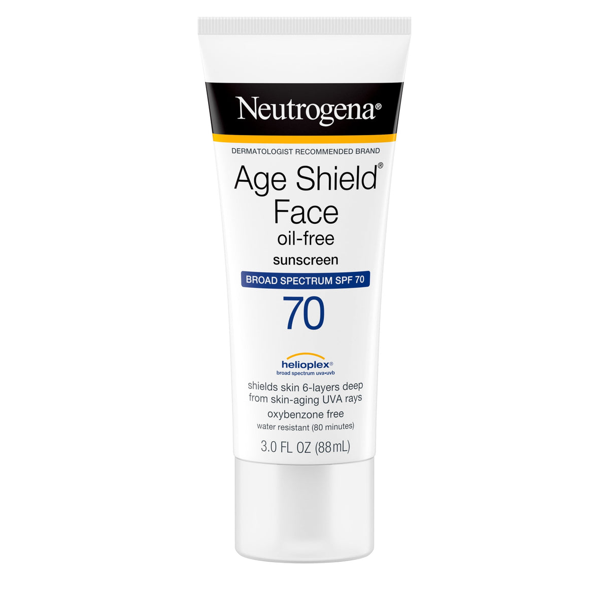 Neutrogena Age Shield Face Sunscreen, SPF 70 Sunblock, 3 fl oz