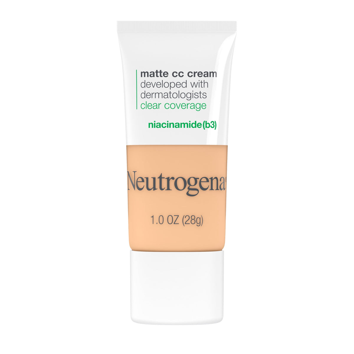 Neutrogena Clear Coverage Flawless Matte CC Cream, Porcelain 2.0, 1 oz