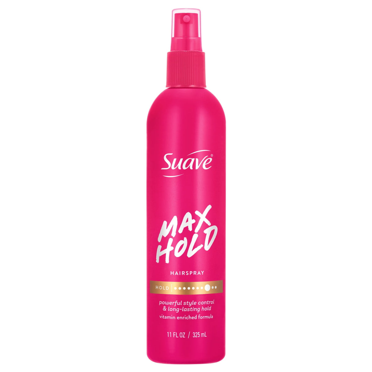 Suave Max Hold Non-Aerosol Scented Hairspray, Strong Hold, All Hair Types, 11 FL OZ