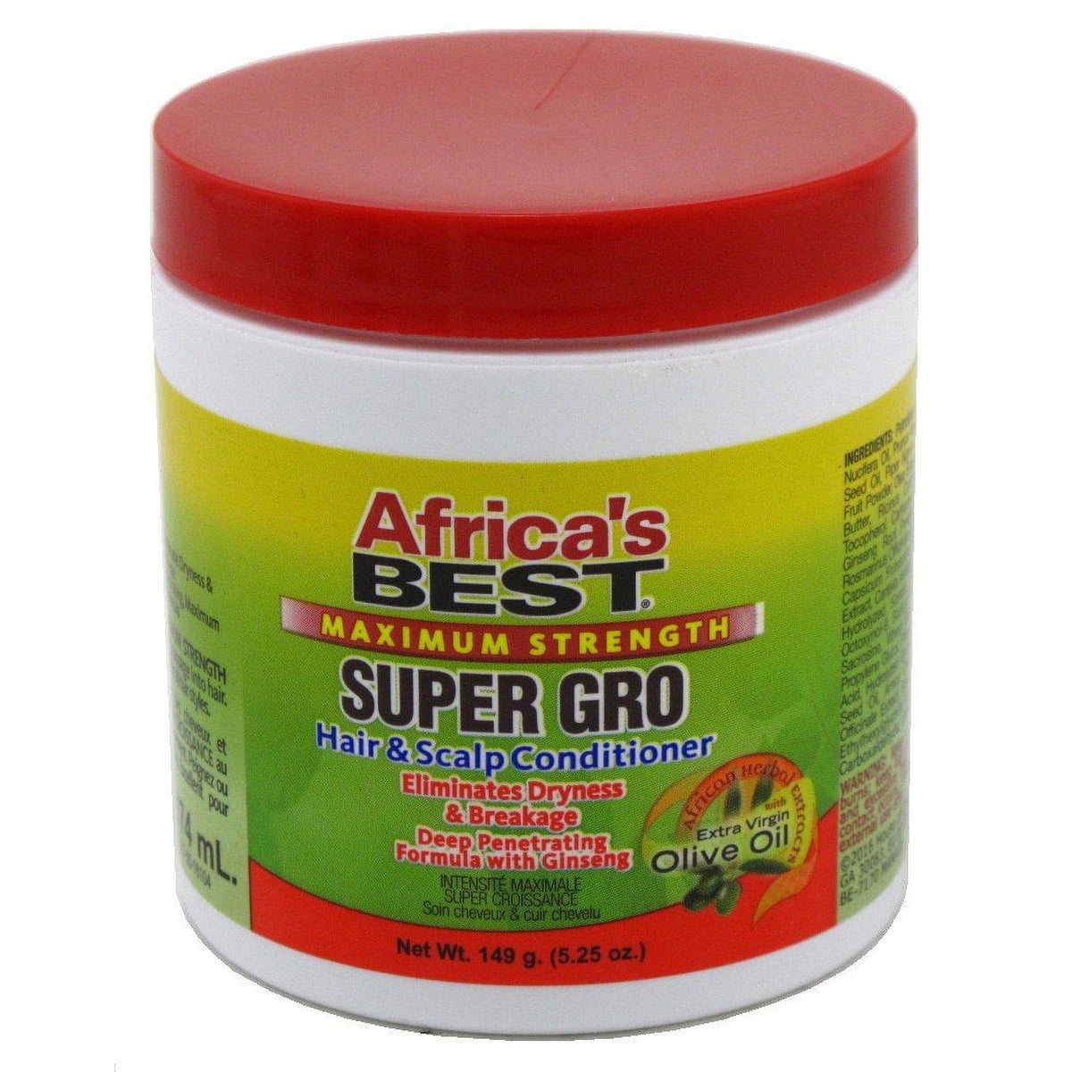 Africa’s Best Maximum Strength Super Gro Hair & Scalp Conditioner, 5.25 oz ., Moisturizing