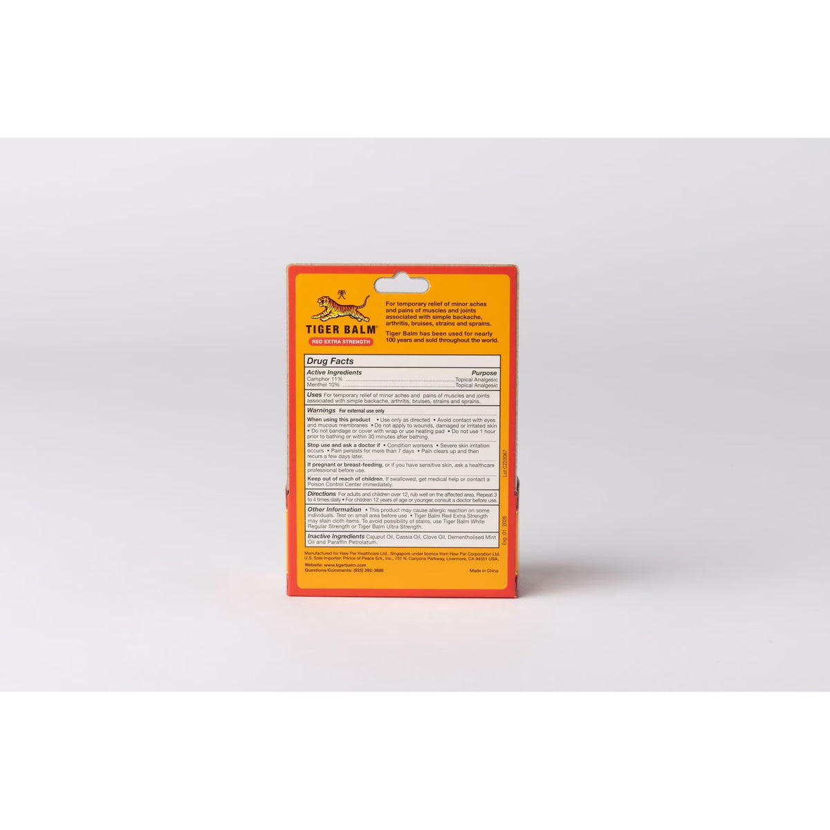 Tiger Balm Extra Strength Pain Relieving Ointment, 0.63 oz Jar, Relief for Arthritis, Joint Pain