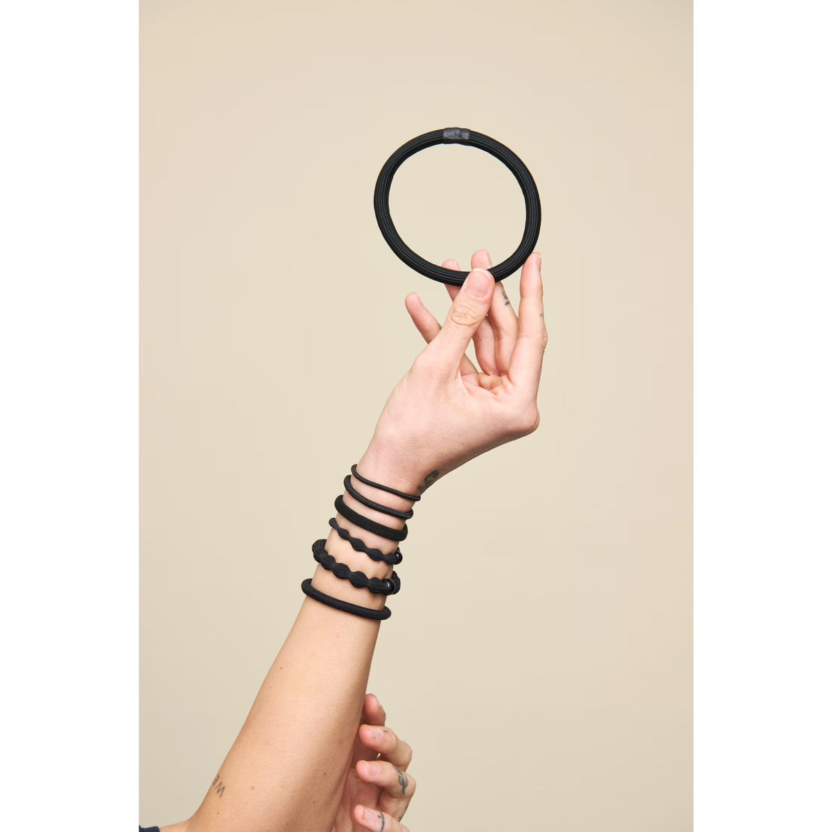 Goody Ouchless No Metal Black Braided Hair Ties, Strong Hold, 30 Count