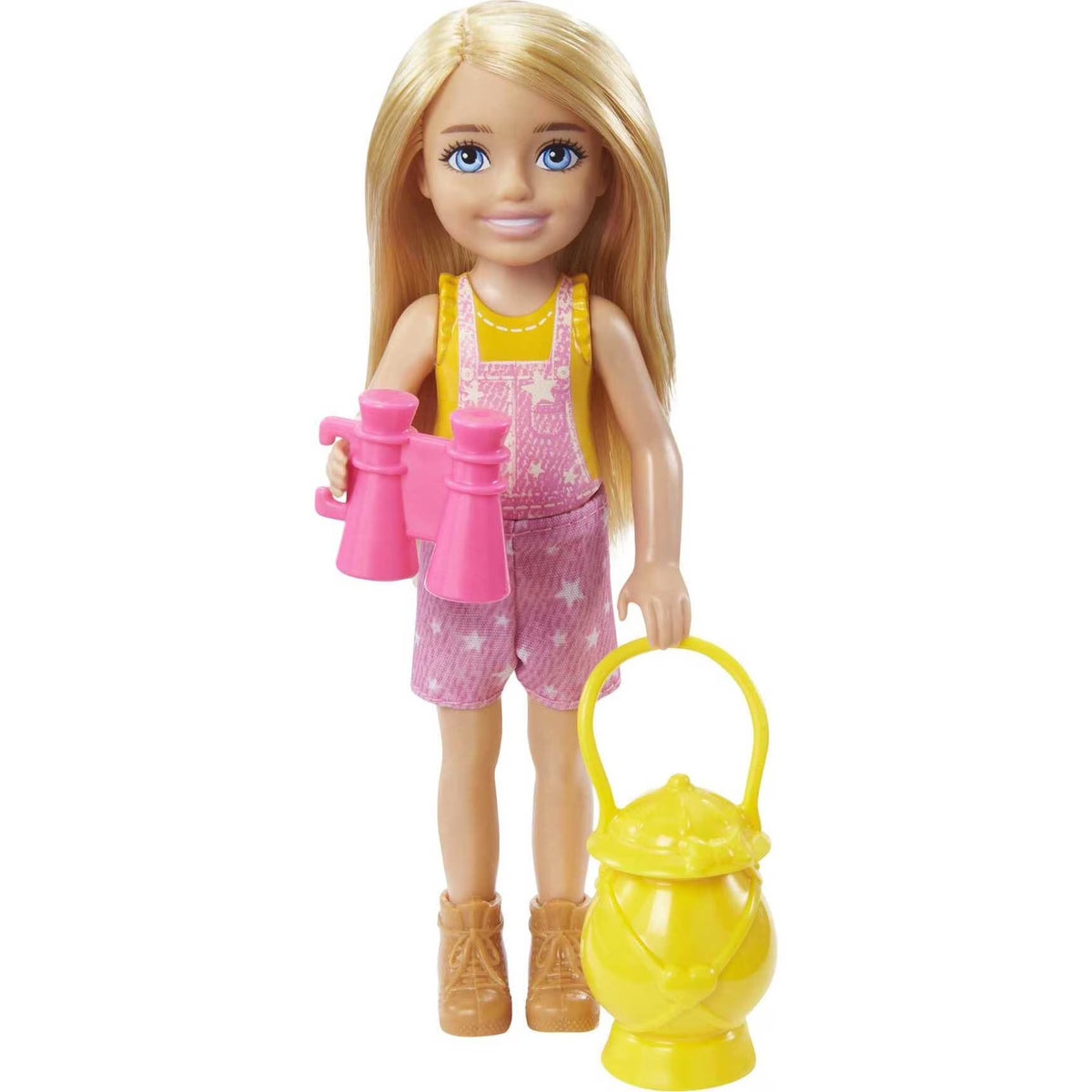 Barbie It Takes Two Chelsea Doll Set with Owl, Sleeping Bag & Camping Accessories, Blonde Small Doll