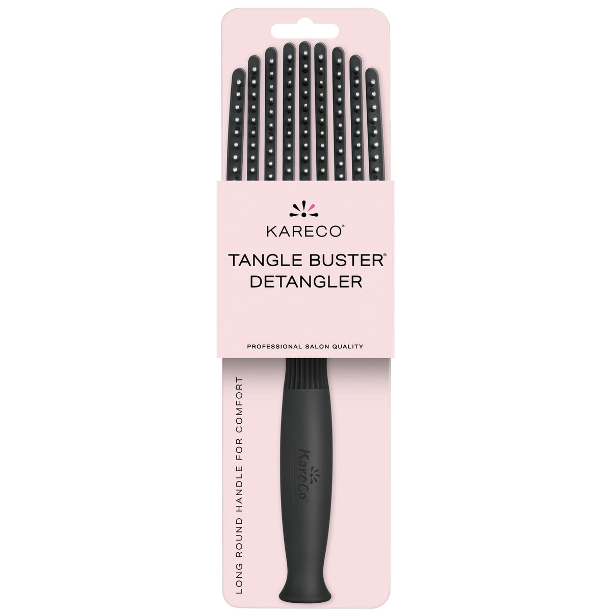 KareCo Salon Professional Tangle Buster Hair Brush with Flexible Paddle in Black