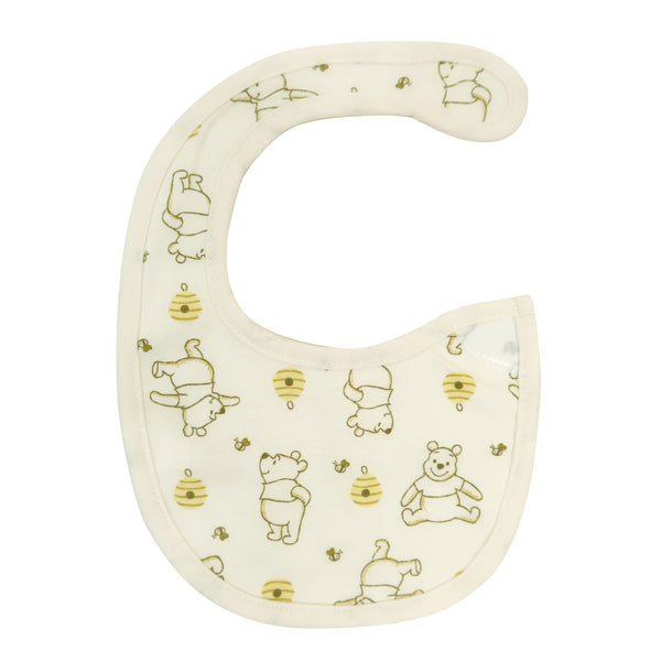 Disney Winnie the Pooh 3 Pack Newborn Side Closure Bibs