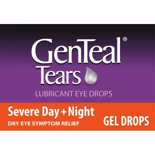 GenTeal Tears Gel Lubricating Eye Drops, Day + Night Severe Dry Eye Relief, 8 mL
