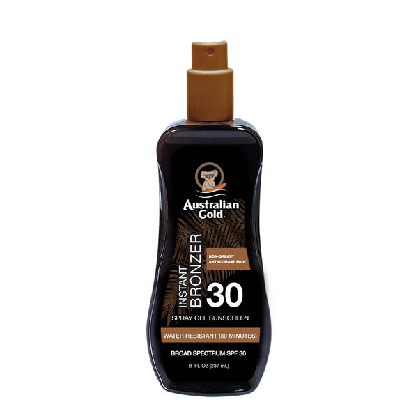 Australian Gold Spray Gel Bronzer SPF 30 Sunscreen, 8 fl. oz