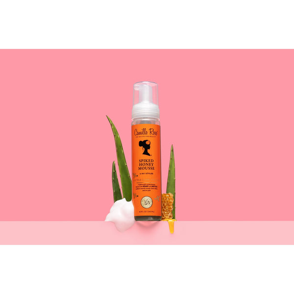 Camille Rose Spiked Honey Hydrate & Shine Hair Styling Mousse with Honey & Nettle Root, 8 fl.oz.