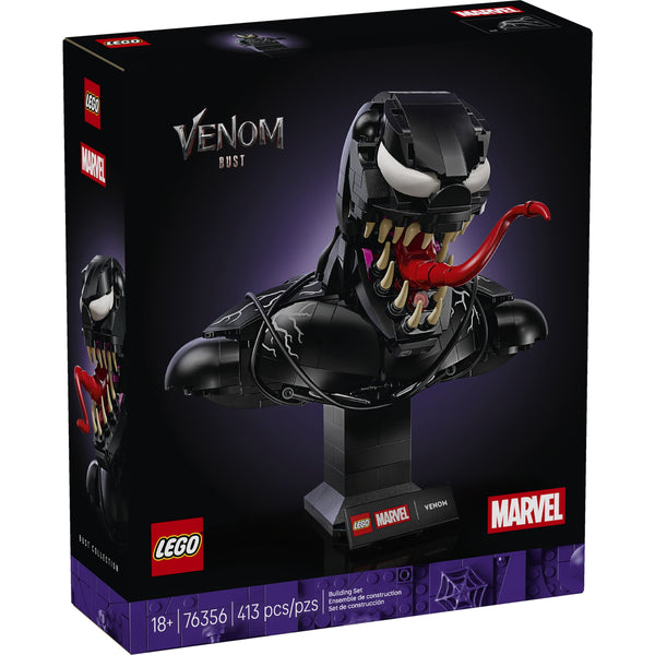 LEGO Marvel Venom Bust Collectible Building Set 76356 for Adults 18+ with Venom Minifigure