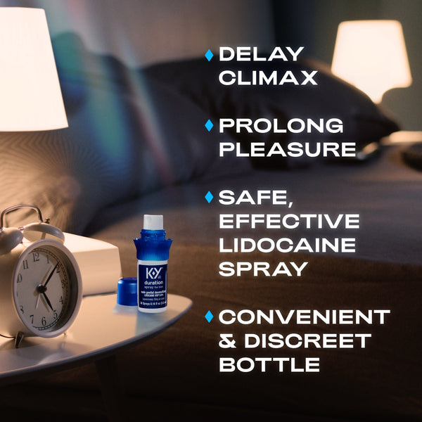 K-Y Duration Numbing Climax Delay Spray for Men, Lidocaine Desensitizing Spray, 0.16 fl oz / 36 Sprays