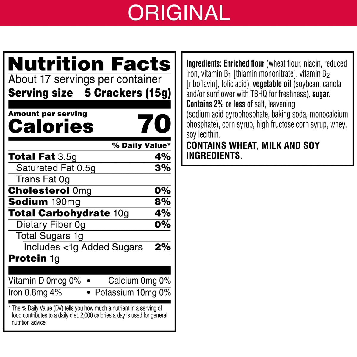 Town House FlipSides Original Oven Baked Crackers, Salty Snacks, 9.2 oz