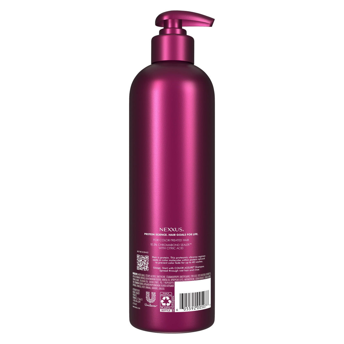 Nexxus Color Assure Conditioner For Color Treated Hair For Vibrancy Powered By Chromabond Sealer With Citric Acid ,16.5 fl oz