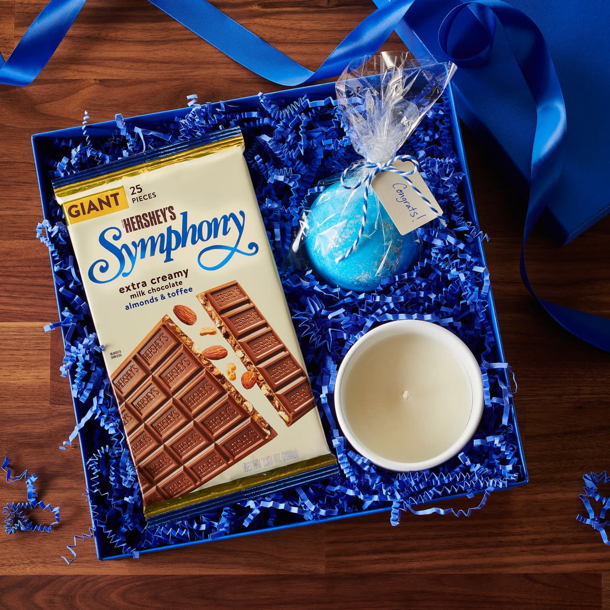 Hershey's Symphony Chocolate Almond Toffee Giant Candy, Bar 7.37 oz, 25 Pieces