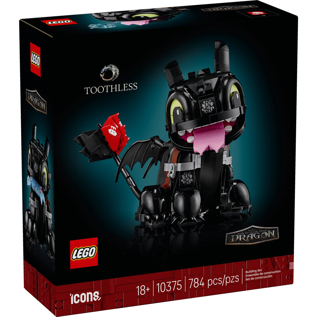 LEGO Icons How to Train Your Dragon Toothless Building Set 10375 for Adults, Ages 18+