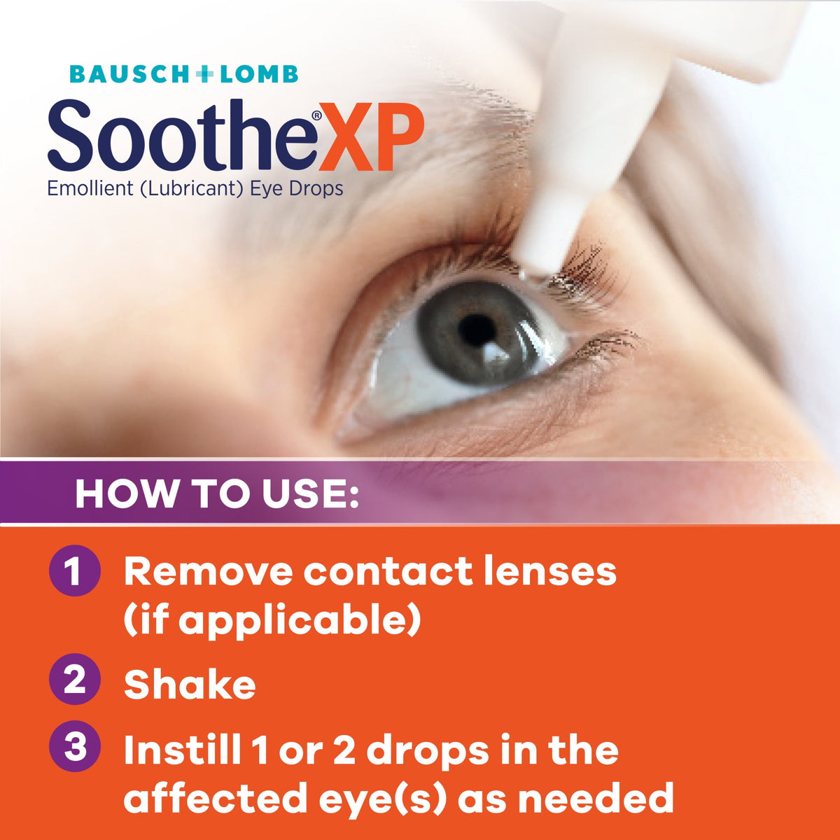 Soothe XP Eye Drops for Dry Eyes and Lubricant for Itchy and Red Eyes, 0.5 fl oz