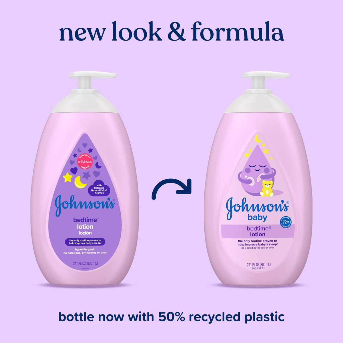 Johnson's Moisturizing Bedtime Baby Lotion, Paraben-Free, 27.1 fl. oz