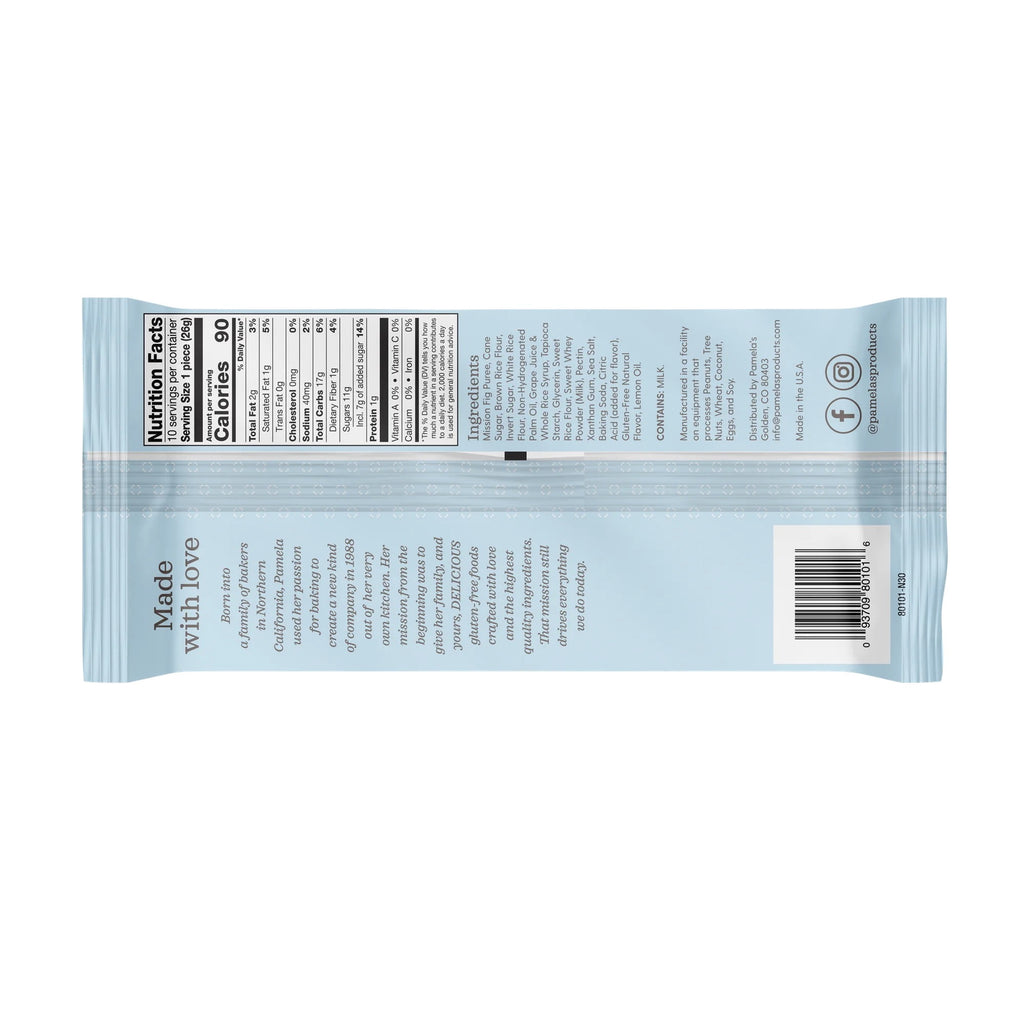 Pamela’s Gluten-Free Figgies & Jammies, Mission Fig, Extra-Large Fig Cookies, 9 oz Package