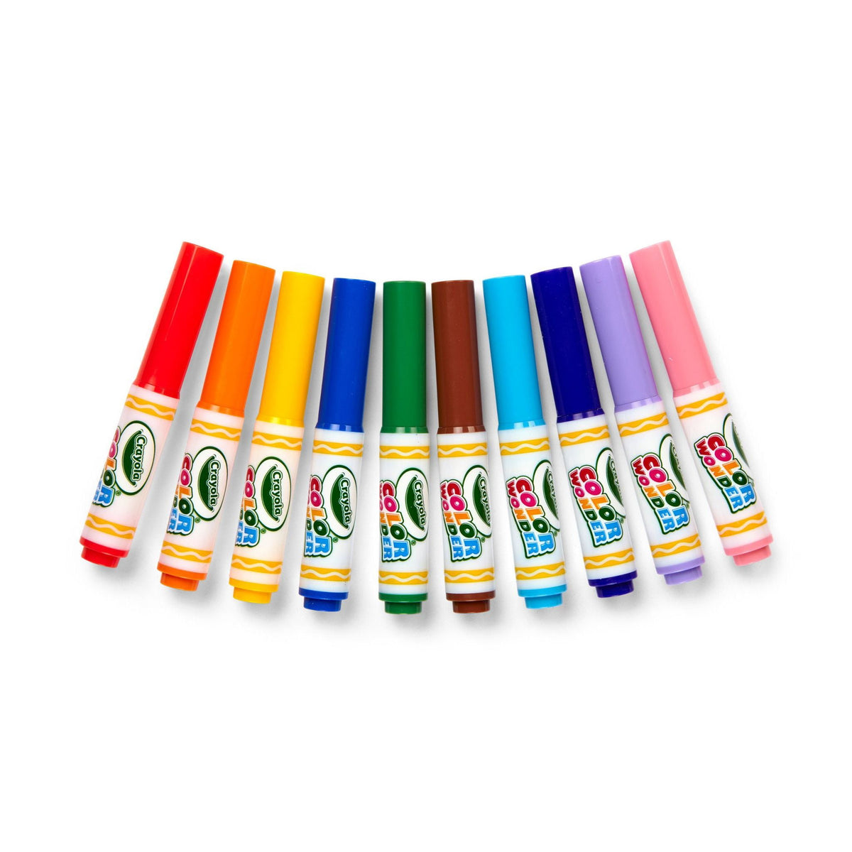 Crayola Color Wonder Mini Markers, 10 Ct, Classic Colors, Toddler Art Supplies, Travel Activity, Coloring Gift for Kids, 3+