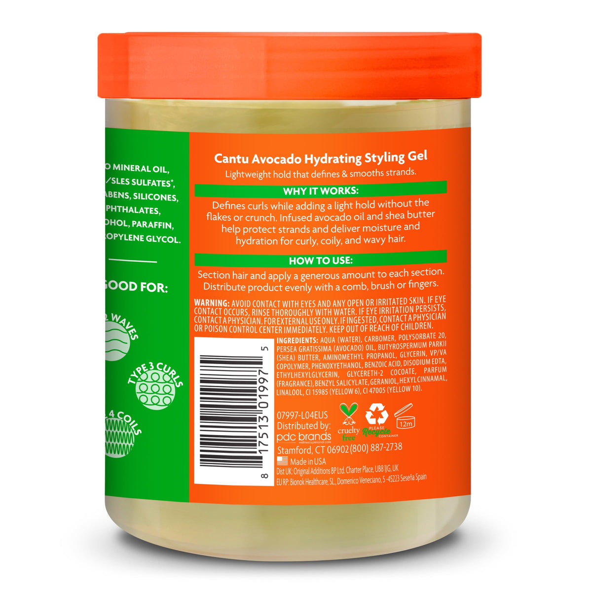 Cantu Avocado Styling Gel, 18.5 oz.