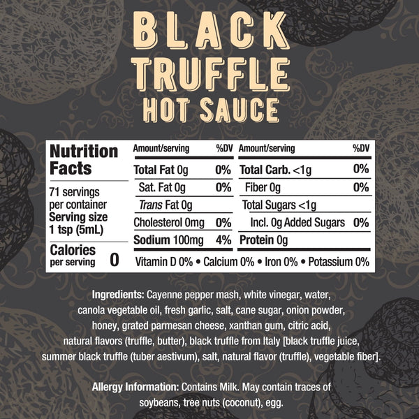 Melinda's Black Truffle Hot Sauce, Condiment and Sauce, 12 oz