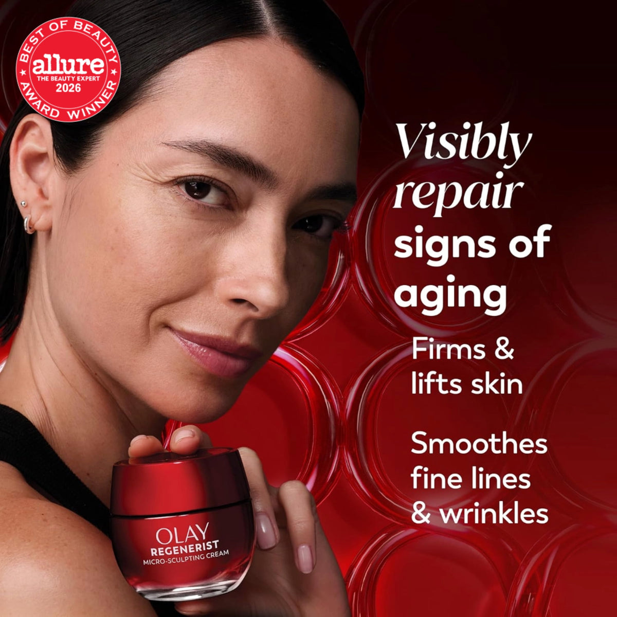 Olay Face Moisturizer, Regenerist Micro-Sculpting Anti-Aging Cream, Niacinamide, 1.7 oz