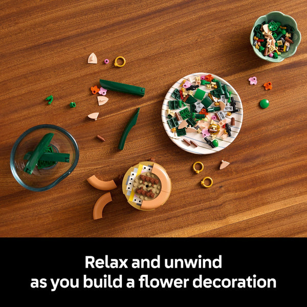 LEGO Botanicals Mini Orchid Building Set 10343, Artificial Plant Home Decor for Adults 18+