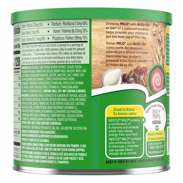 Nestle Milo Active Go Chocolate Malt Powder Drink Mix, 14.1 oz