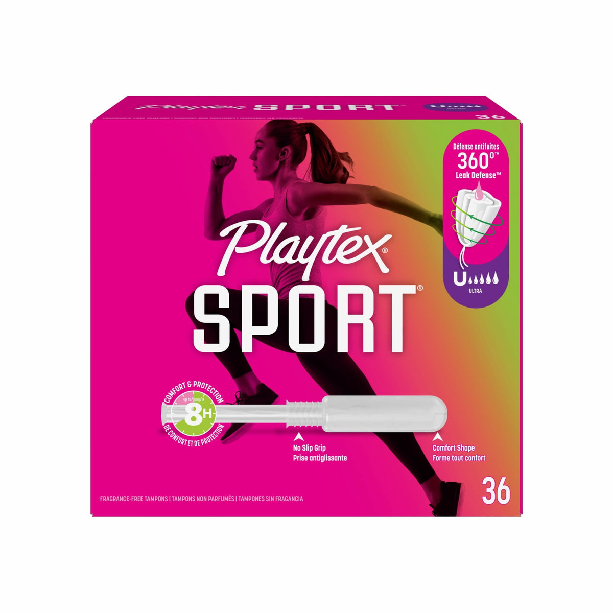 Playtex Sport Tampons, Unscented, Ultra, 36 Count
