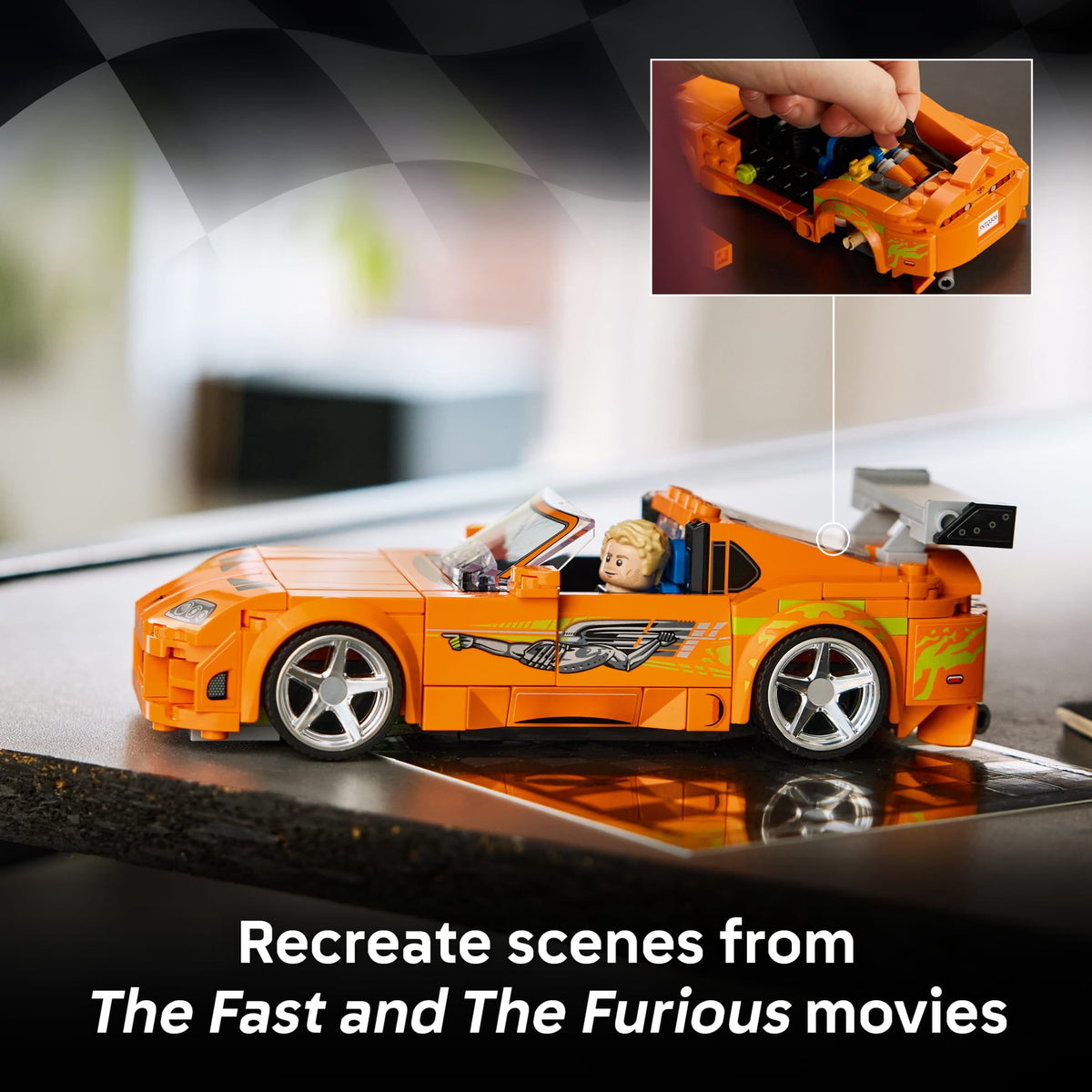 LEGO Speed Champions The Fast and The Furious Toyota Supra MK4 Building Set with Minifigure 77260, Ages 10+