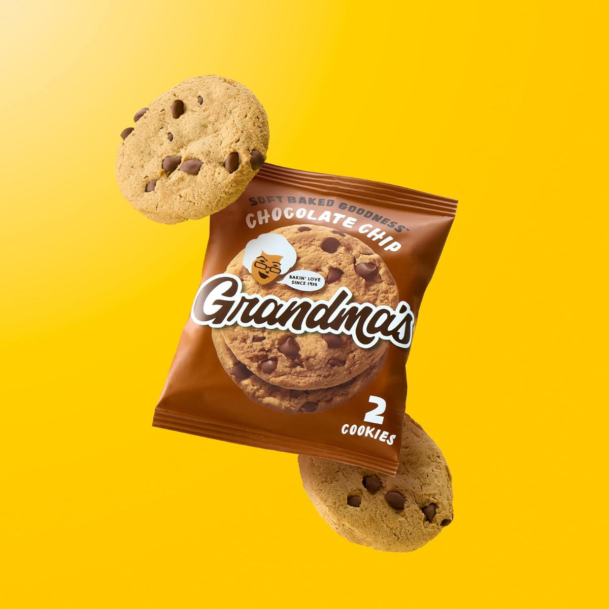 Grandma’s Cookies, Chocolate Chip Cookie,  2.875 oz Cookies Pack, (Single Pack) (Packaging May Vary)​