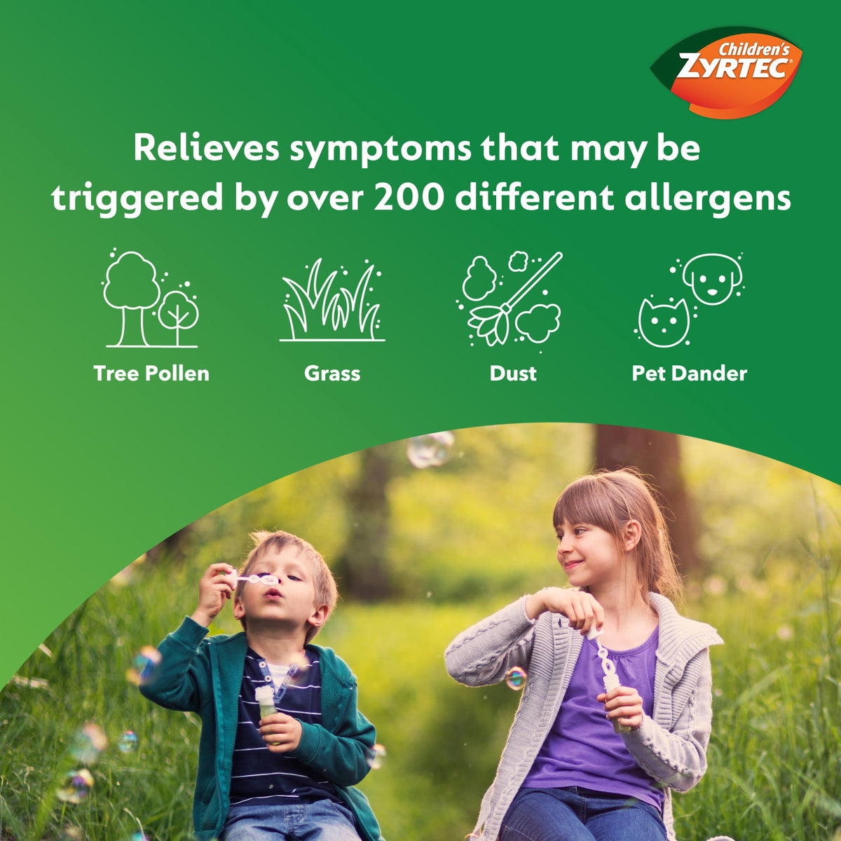 Children's Zytec Liquid Allergy Syrup, Free of Dyes, Sugar, Alcohol, Grape Flavor, 8 fl. oz