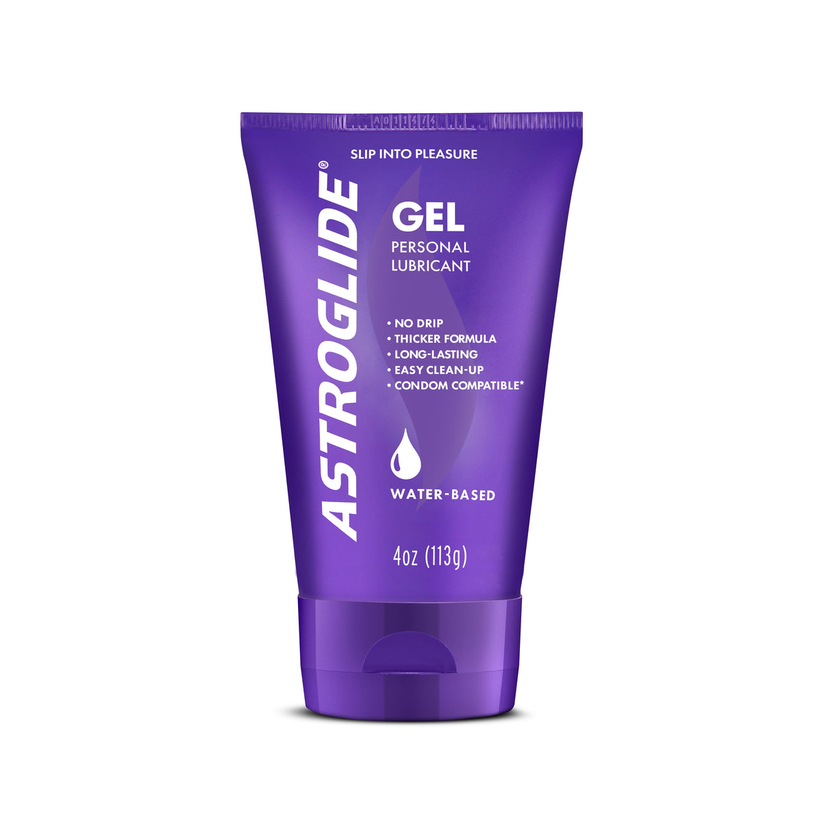Astroglide Water Based Lube (4oz), Ultra Gentle Gel Personal Lubricant, Stays Put with No Drip, Sex Lube for Long-Lasting Pleasure for Men, Women
