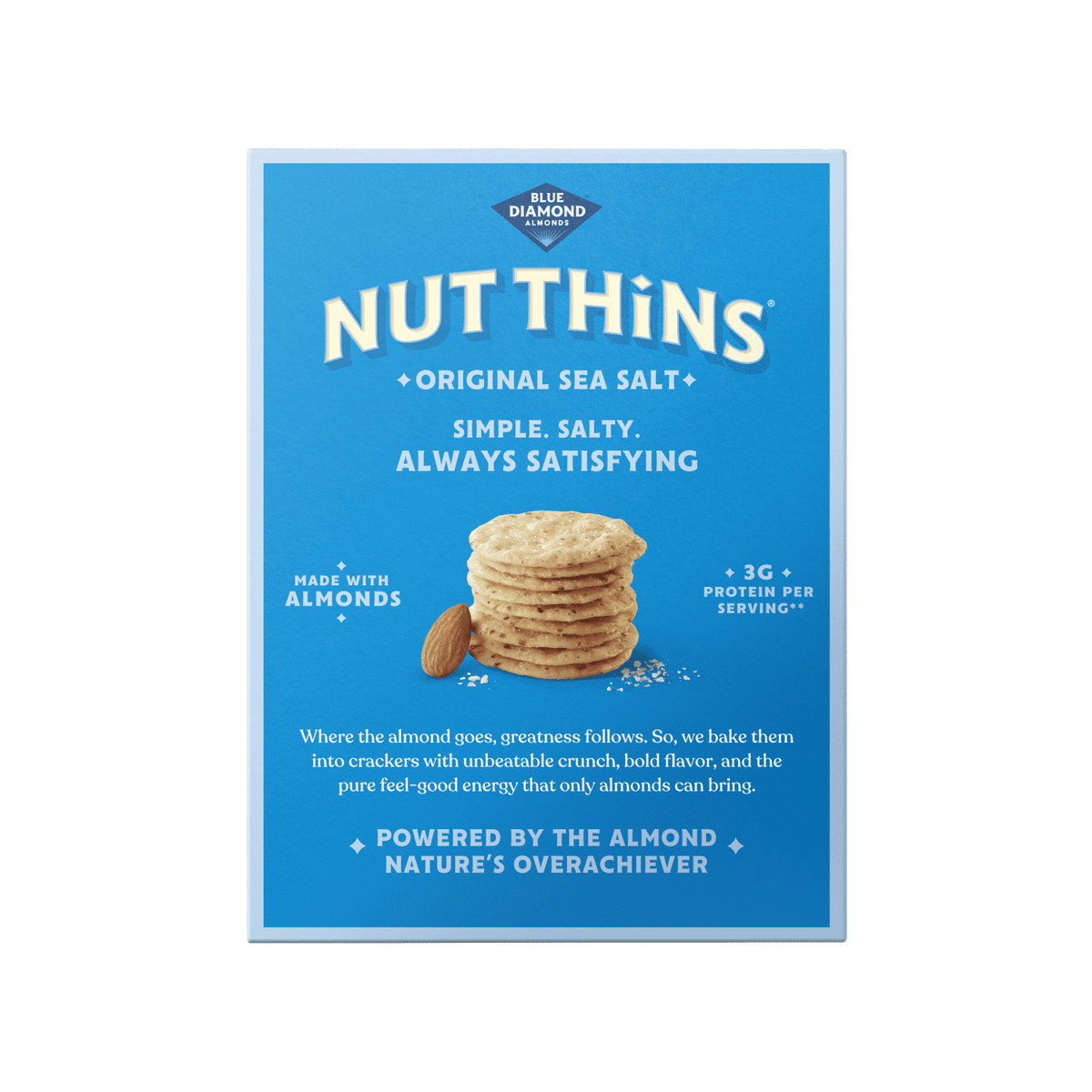Blue Diamond Almonds, Gluten Free Almond Flavored Nut-Thins Snack Crackers,  4.25 oz. Box