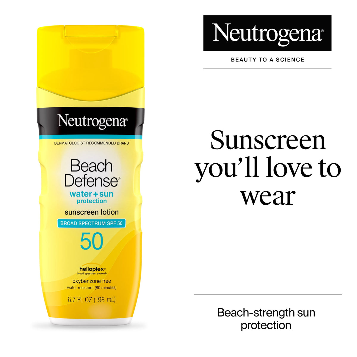 Neutrogena Beach Defense SPF 50 Sunscreen Lotion, 6.7 fl oz