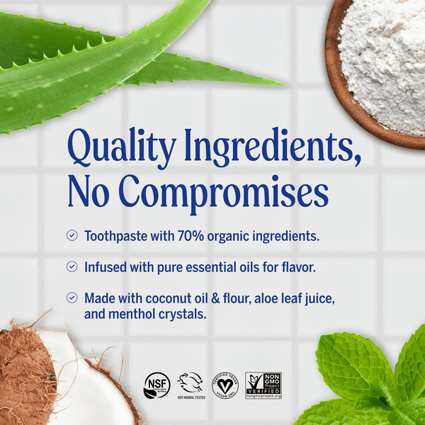 Dr. Bronner's Toothpaste - Spearmint - 5oz - Whitening, Natural & 70% Organic - Adults, Teens Children 3 and Above