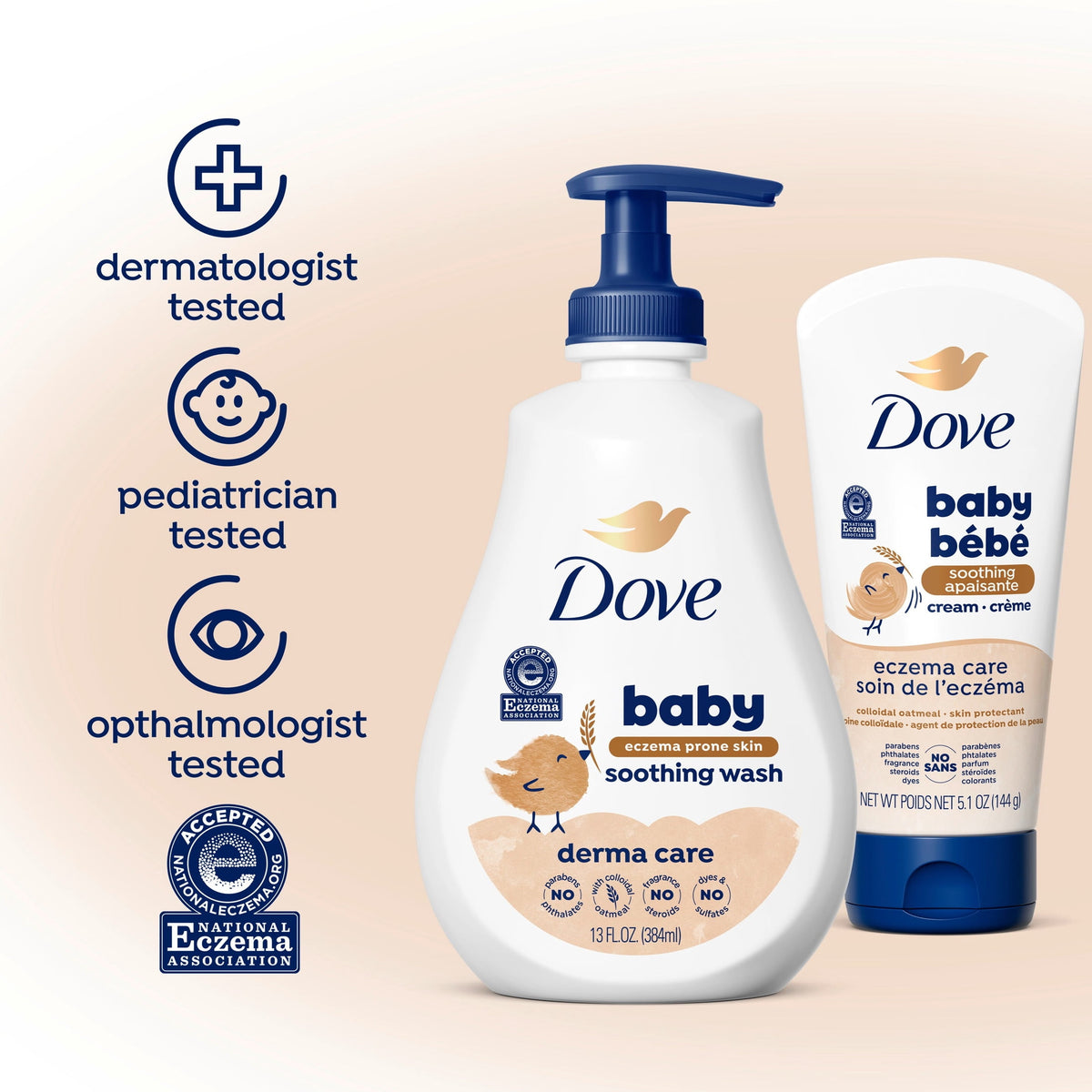 Baby Dove Derma Care Skin Care with Colloidal Oatmeal Soothing Wash Suitable for eczema prone skin, 13 fl oz