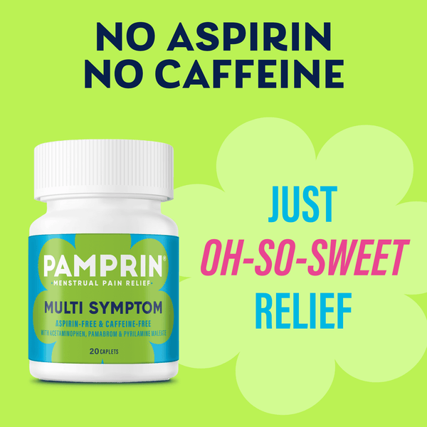Pamprin Maximum Strength Multi-Symptom Menstrual Pain Relief Caplets, 20 Ct