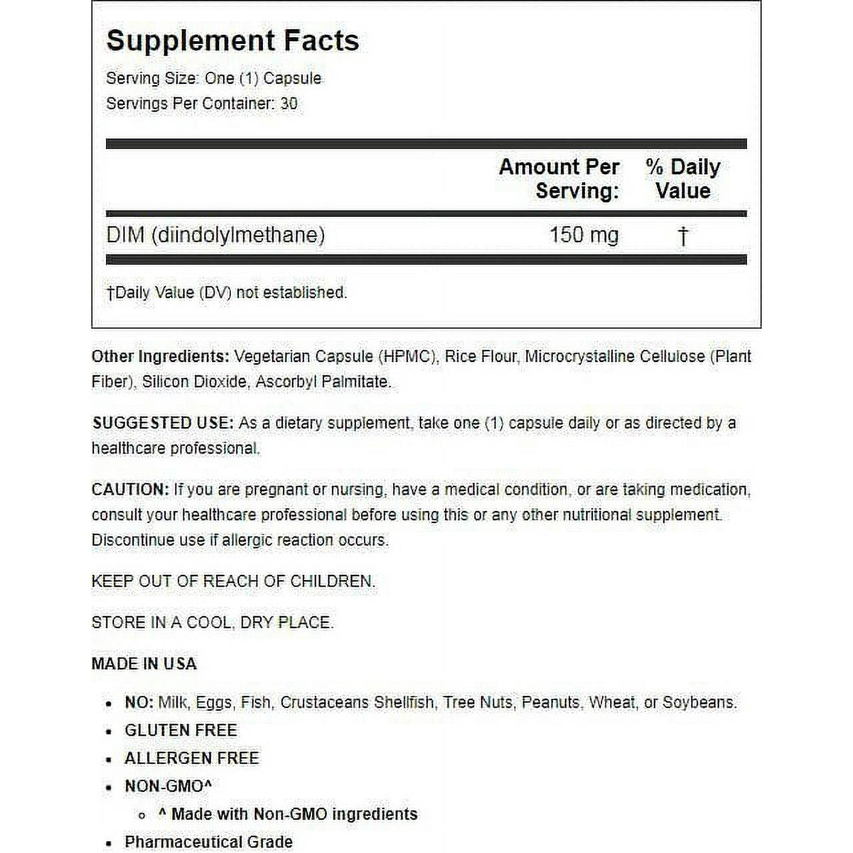 Olympian Labs DIM-150, Capsules, 30 ea - OTC Shoppe Express