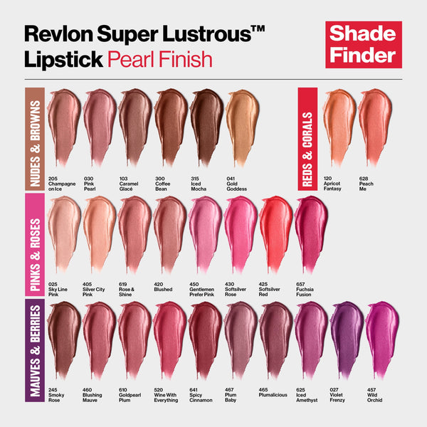 Revlon Super Lustrous Pearl Lipstick, Creamy Formula, 205 Champagne On Ice, 0.15 oz