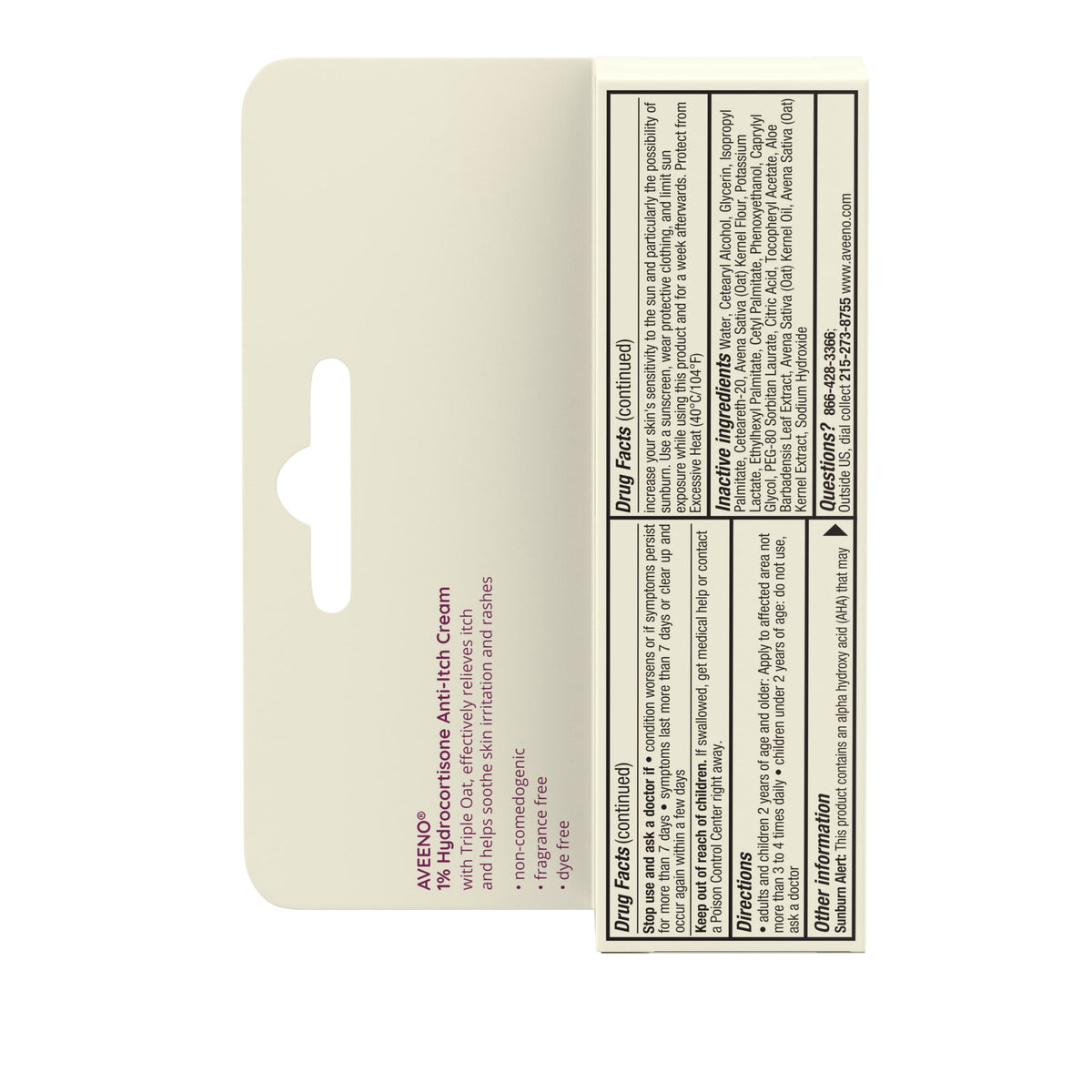 Aveeno Maximum Strength 1% Hydrocortisone Anti-Itch Relief Cream, 1 oz