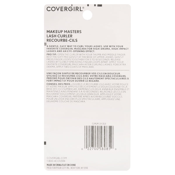 COVERGIRL Makeup Masters Eyelash Curler, Easy to Use, High Drama Lashes, 1 Count