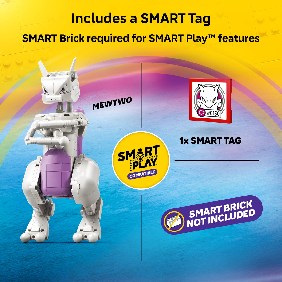 LEGO Pokémon SMART Play Mewtwo's Lab Break 72163 Building Set with SMART Tag and Brick-Built Pokémon Figure, Ages 10+