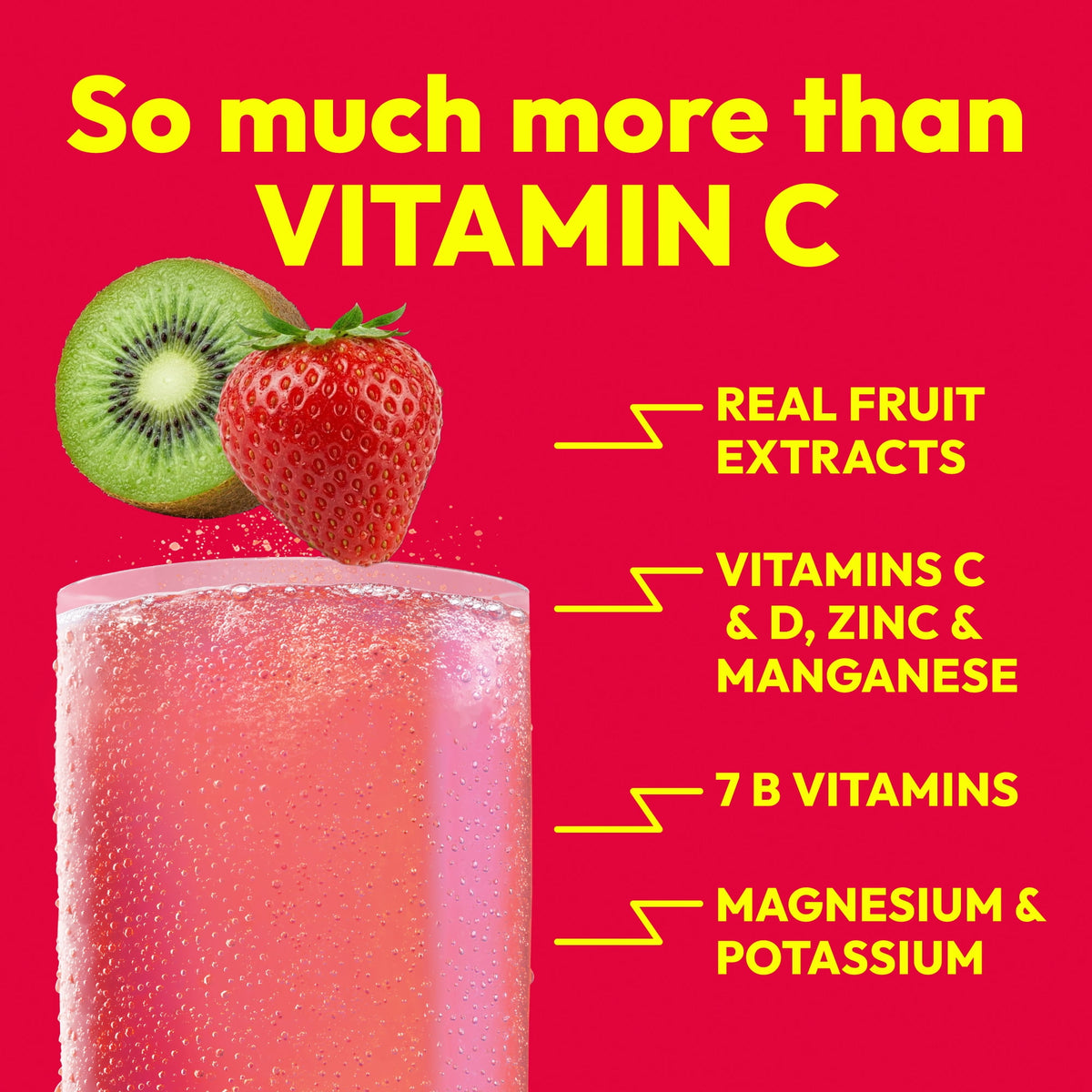​​Emergen-C 1000 Mg Vitamin C Powder for Immune Support, Strawberry Kiwi Flavor - 30 Count​