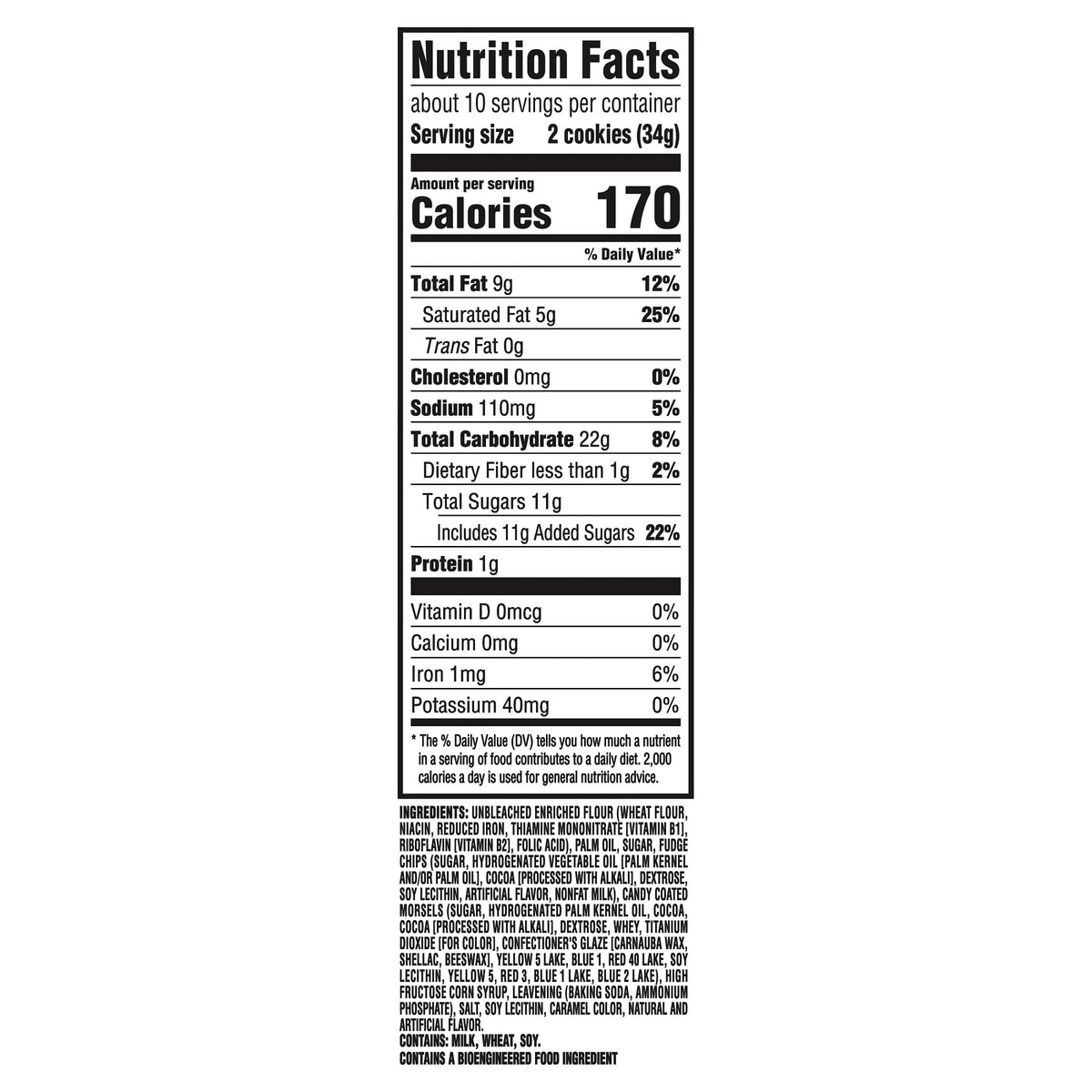 CHIPS AHOY! Crunchy Candy Blasts Fudgy Chocolate Chip Cookies, 12.4 oz