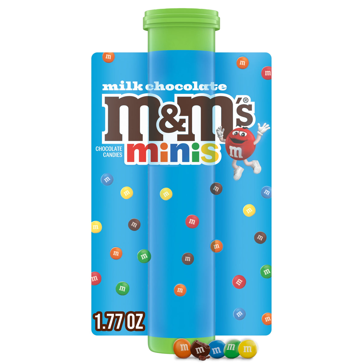 M&M'S Minis Milk Chocolate Candy Mega Tube, 1.77 oz (Packaging May Vary)