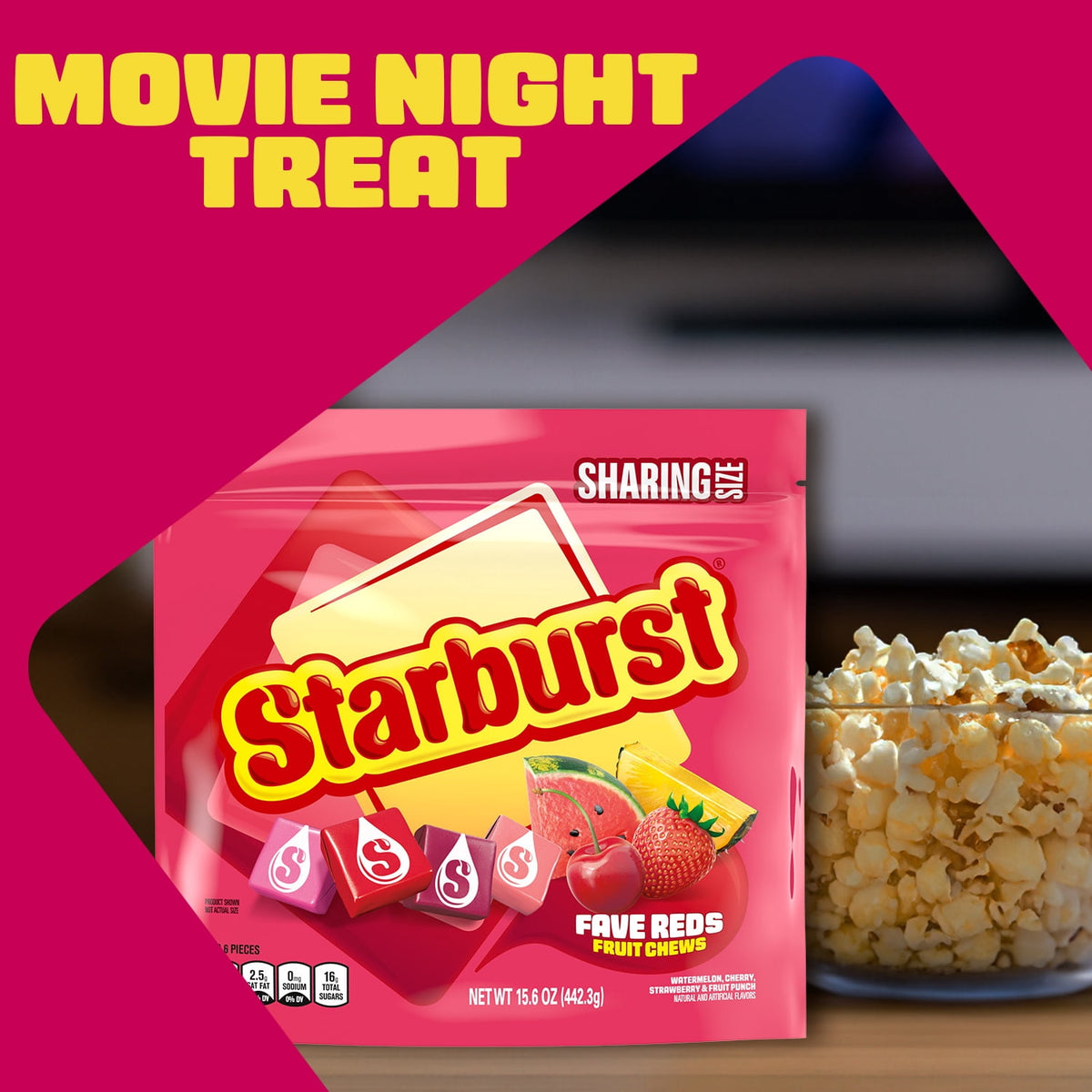 Starburst Favereds Fruit Chews Chewy Candy, Sharing Size - 15.6 oz Bag